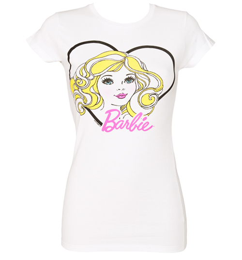 Ladies Barbie Heart T-Shirt from Mighty Fine