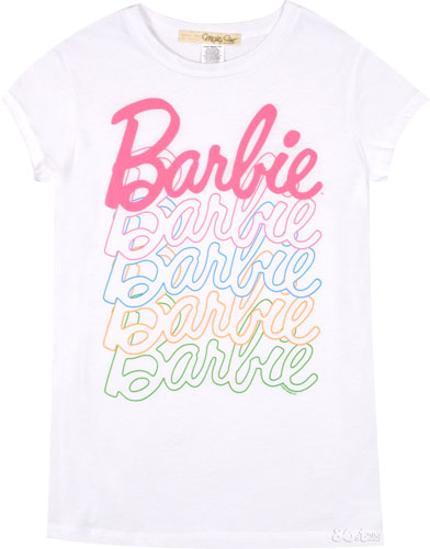 Ladies Barbie Logo T-Shirt from Mighty Fine