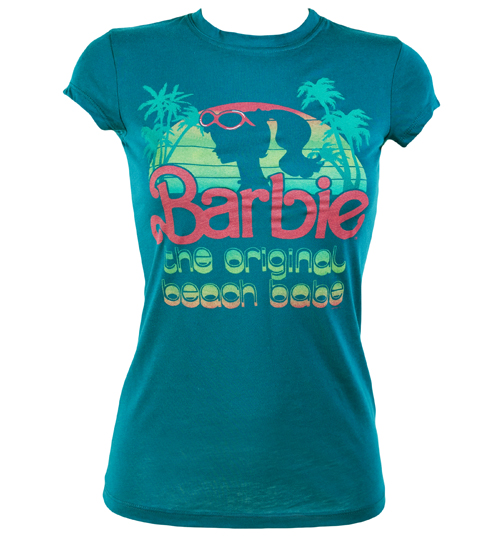 Mighty Fine Ladies Barbie Original Beach Babe T-Shirt from