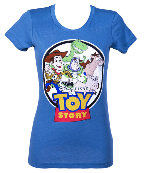 Mighty Fine Ladies Blue Toy Story T-Shirt from Mighty Fine