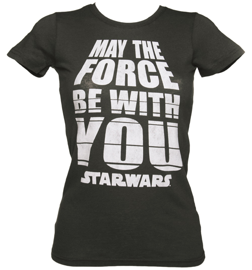 Ladies Charcoal Star Wars May The Force Be With