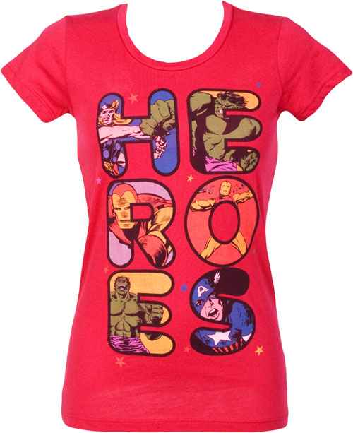 Ladies Marvel Ultimate Heroes T-Shirt from Mighty Fine