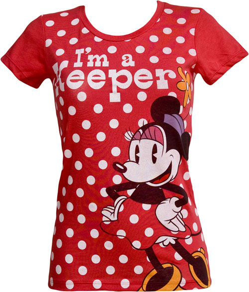 Ladies Minnie Mouse I` A Keeper T-Shirt from Mighty Fine