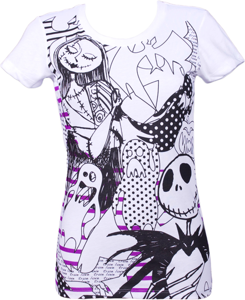 Mighty Fine Ladies Nightmare Before Christmas Love T-Shirt