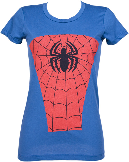 Mighty Fine Ladies Spiderman Costume T-Shirt from Mighty Fine