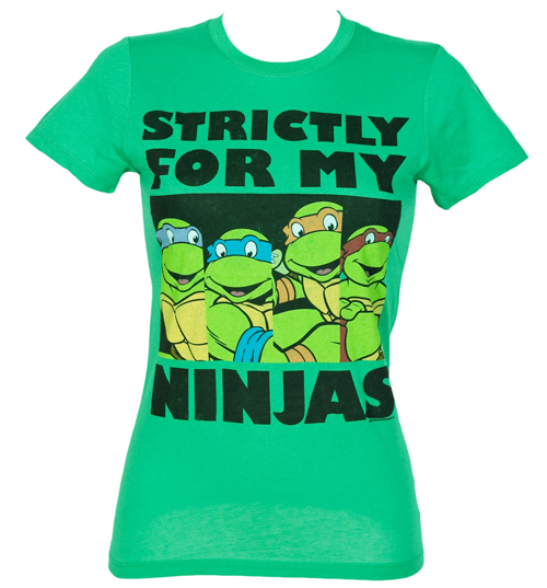 Mighty Fine Ladies Strictly For My Ninjas TMNT T-Shirt from