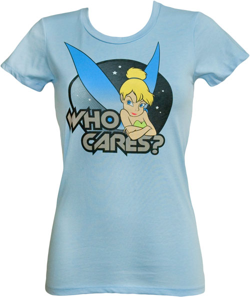 Ladies Tinkerbell Who Cares T-Shirt from Mighty Fine