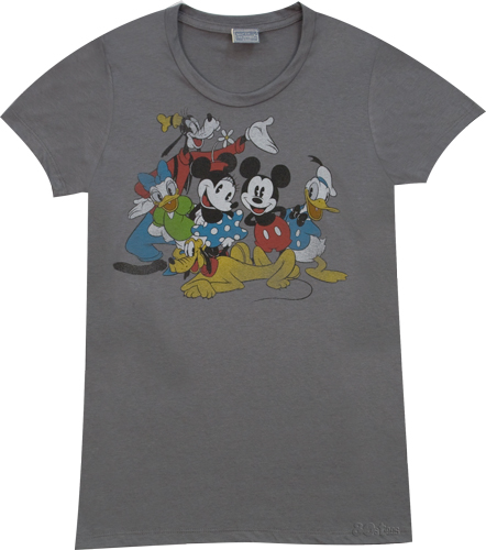 Mighty Fine Mickey And Friends Ladies T-Shirt from Mighty Fine