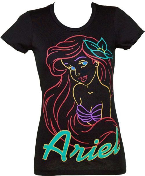 Mighty Fine Neon Ladies Little Mermaid T-Shirt from Mighty Fine