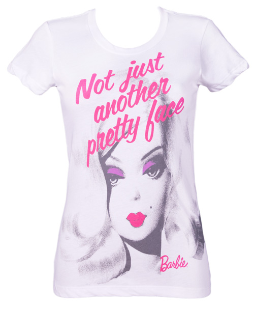 Mighty Fine Not Another Pretty Face Ladies Barbie T-Shirt