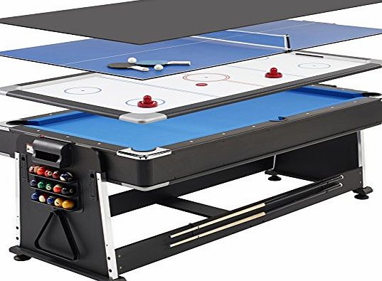 6ft Typhoon 2-in-1 Electric Air Hockey Table Tennis Family Game 