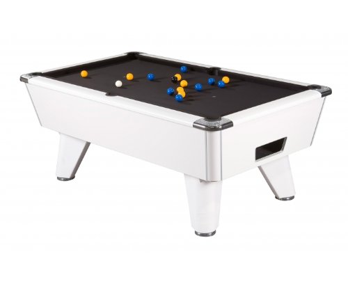 MIGHTYMAST Winner 7ft Slate Bed English Pool Table, White