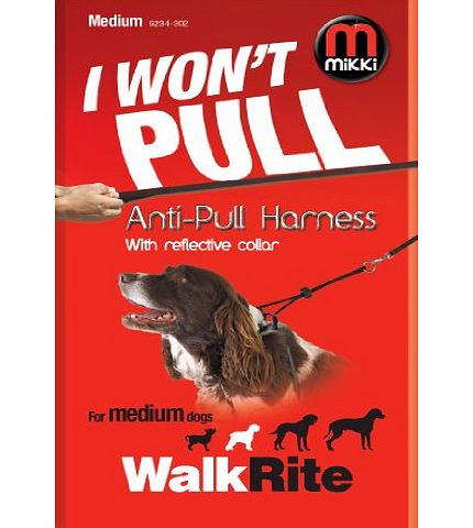 Mikki Training Anti-pull Harness with Reflective Collar, Medium