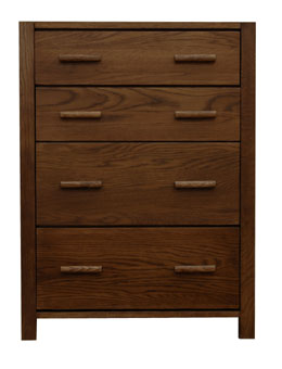 milan Dark Oak 4 Drawer Chest of Drawers