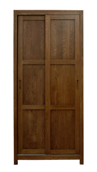 milan Dark Oak Full Hanging Wardrobe - 900mm