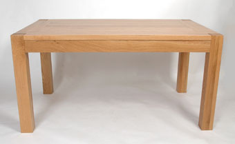 milan Light Oak Fixed Oak Dining Table - 1800mm