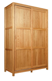 milan Light Oak Full Hanging Wardrobe - 1300mm