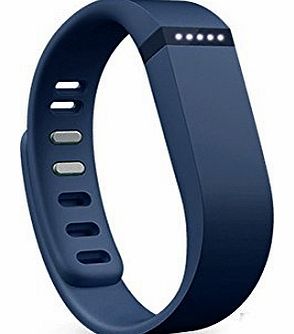 Milanao - Large Size Replacement Navy Band For Fitbit Flex Wireless Wristband Bracelet with Clasp / No Tracker