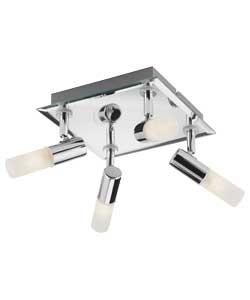 Milano 4 Light Square Bathroom Spotlight