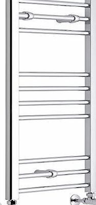 Milano Eco Flat Modern Chrome Heated Bathroom Towel Ladder Radiator Rail 800mm x 400mm