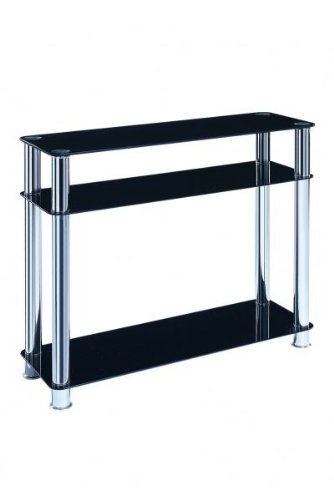 Milano Hallway 3 Tier Black Glass space saving Milano Console Table
