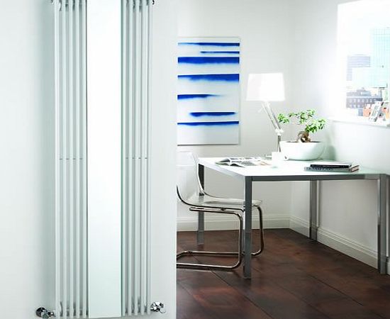 Milano Reflect - White Designer Radiator With Mirror 1600mm x 420mm - Vertical Column Single Panel Rad - Luxury Central Heating Radiators - Fixing Brackets included - 15 YEAR GUARANTEE!