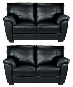milano Regular and Regular Sofa - Black
