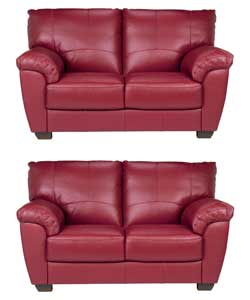 milano Regular and Regular Sofa - Red