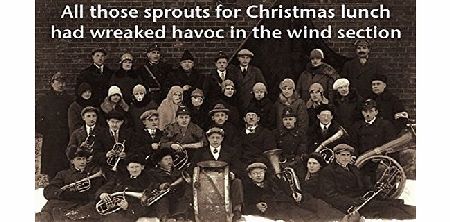 Mildew Designs Music Christmas Card: All Those Sprouts Had Wreaked Havoc In The Wind Section