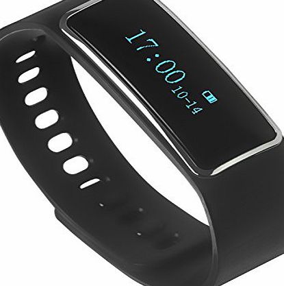Milestone Altitude Water Resistant Bluetooth Movement and Sleep Activity Tracker Compatible with iPhone 5/5S/5C/6/6 Plus, Samsung Galaxy S3/S4/S5, Note 2/3, HTC One/One X - Black