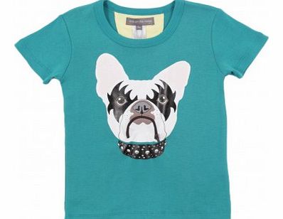 Kiss Bulldog T-shirt Turquoise `4 years,6