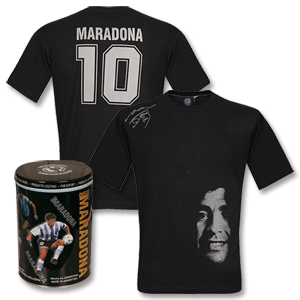 Milla International Maradona Special Limited Edition Tee (in metal tin) - Black