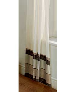 MILLER Suede Natural Lined Curtains - 66 x 72