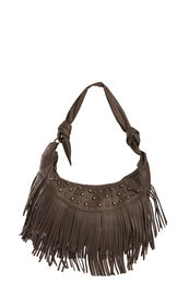 fringed one shoulder bag