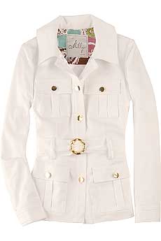 Milly Stretch Cotton Safari Jacket