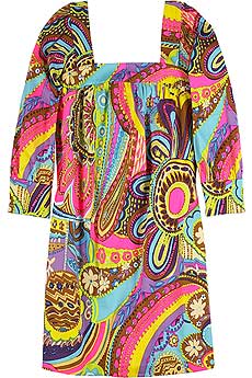 Milly Dress on Print Mini Dress With Square Neckline Dresses 172 00