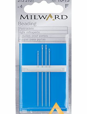 Milward Beading Needles, Pack of 4