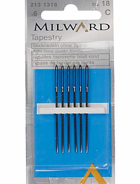 Tapestry Needles, Size 18, Pack of 6