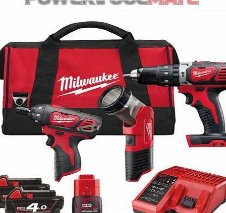 Milwaukee M18SET2J-423B 12v/18V Percussion Drill and Driver Powerpack