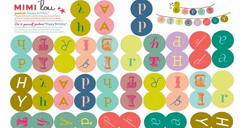 MIMI`lou Happy birthday garland kit `One size