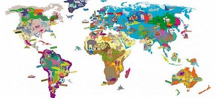 MIMI`lou World Map Sticker `One size