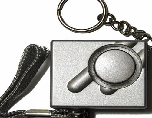 Police Approved Silver Mini Minder Loud Personal Staff Panic Rape Attack Safety Security Alarm with Torch 140db - Secured by Design Approved (Police Preferred Specification) - FREE SHIPPING to all UK 