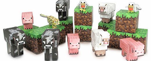 Minecraft 30 Piece Animal Paper Craft Pack