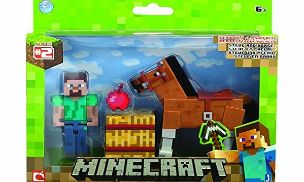 Minecraft Steve with Chestnut Horse