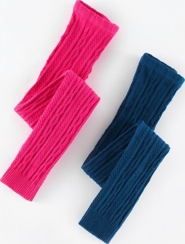 Mini Boden, 1669[^]35004530 2 Pack Cable Footless Tights Peacock