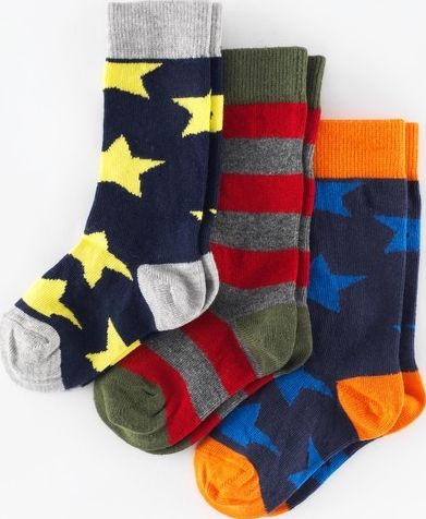Mini Boden, 1669[^]35148535 3 Pack Fun Socks Stars/Stripe Mini Boden,