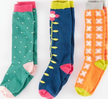 Mini Boden, 1669[^]35005214 3 Pack Knee Socks Multi Mini Boden, Multi 35005214