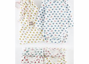 Mini Boden 5 Pack Bodies, Bud Print,Wide Stripe,Star
