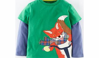 Mini Boden Animal Antics T-shirt, Grass Fox 34288837