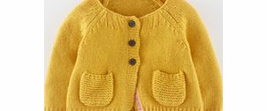 Mini Boden Baby Cardigan, Yellow,Washed